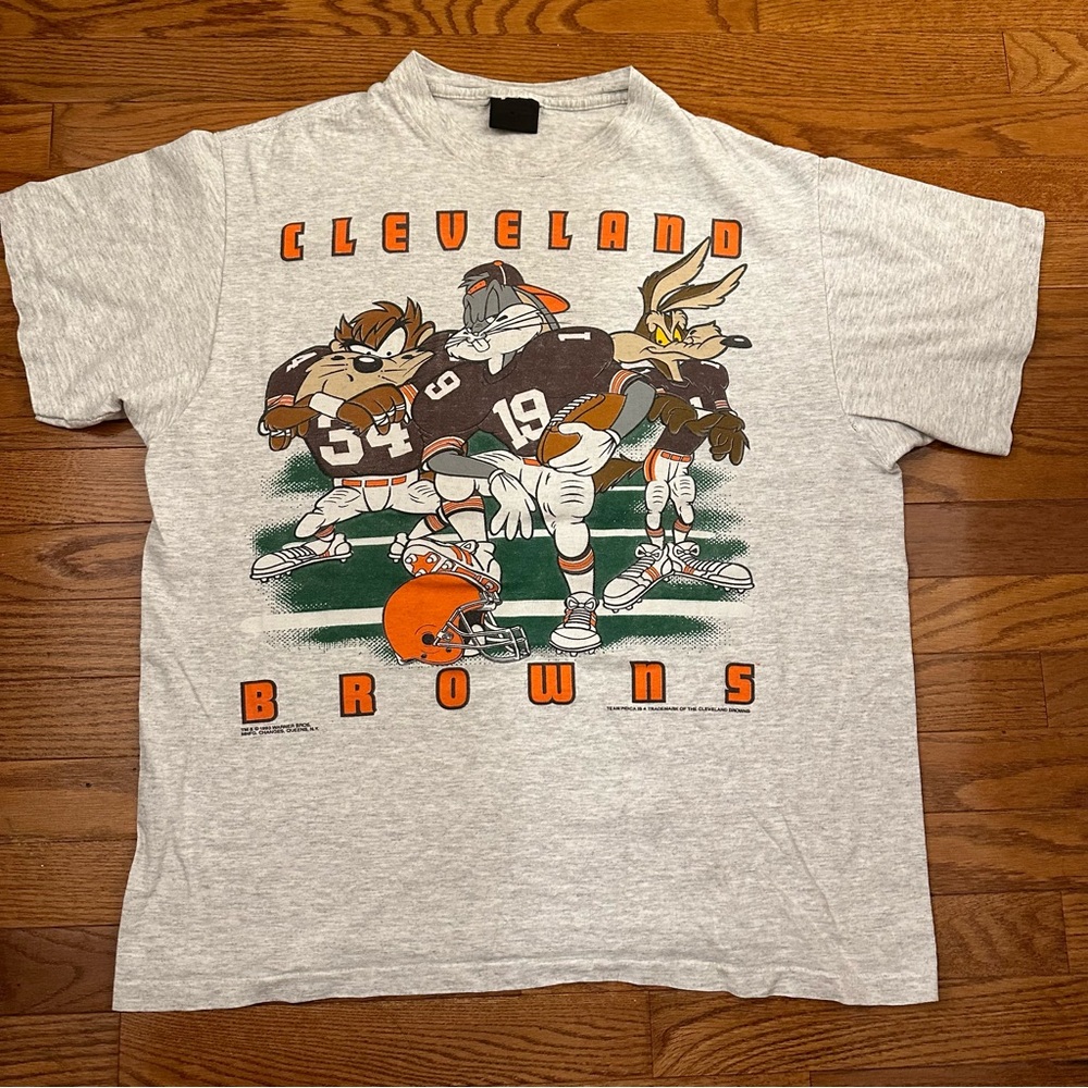 Vintage  1993 Looney Tunes Cleveland Brown Changes tag single stitch made in USA